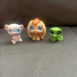 Littlest Pet Shop Trio - Cream, Orange, Green